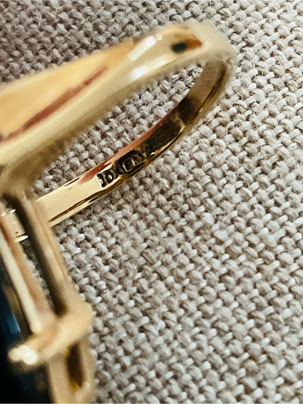 Vintage 1970s 10K Gold Black Onyx Marquise Ring Size 5.75 3.67g